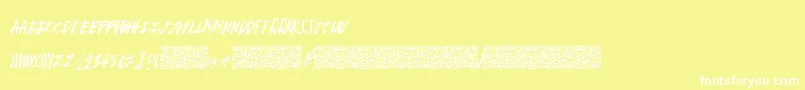 Breakpoint Font – White Fonts on Yellow Background