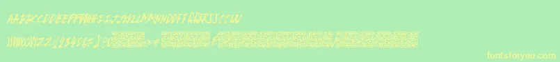 Czcionka Breakpoint – żółte czcionki na zielonym tle
