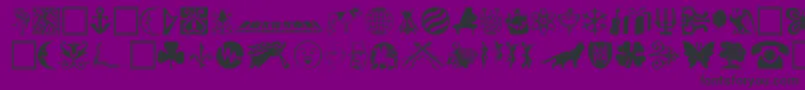 Fonte DaothRegular – fontes pretas em um fundo violeta