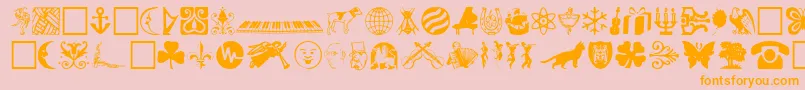 DaothRegular Font – Orange Fonts on Pink Background