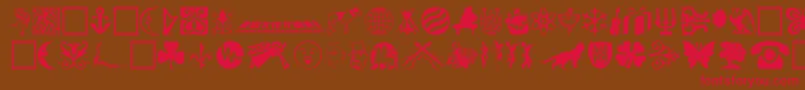 DaothRegular Font – Red Fonts on Brown Background