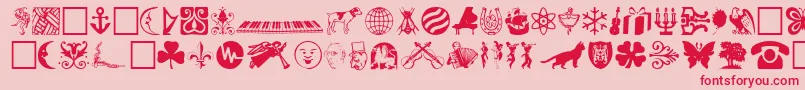 DaothRegular Font – Red Fonts on Pink Background