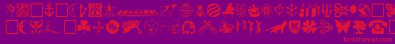 DaothRegular Font – Red Fonts on Purple Background