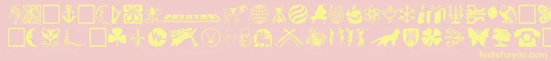 DaothRegular Font – Yellow Fonts on Pink Background