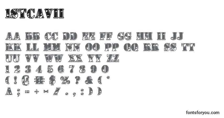 Шрифт 1stCavIi – алфавит, цифры, специальные символы