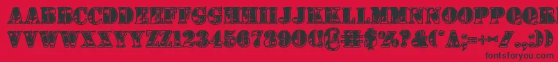 1stCavIi Font – Black Fonts on Red Background