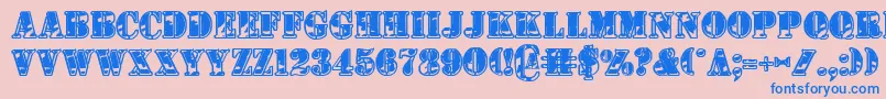 1stCavIi Font – Blue Fonts on Pink Background