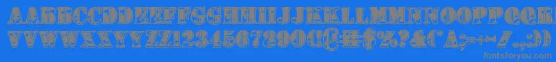 1stCavIi Font – Gray Fonts on Blue Background