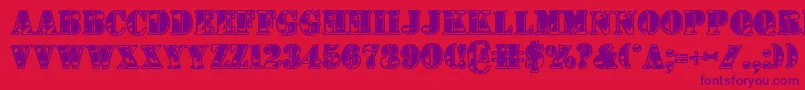 1stCavIi Font – Purple Fonts on Red Background