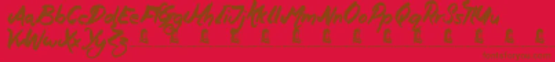 Oily Font – Brown Fonts on Red Background