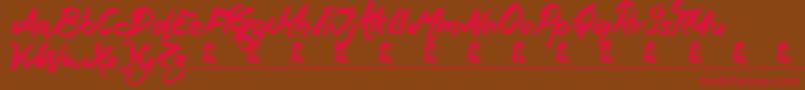 Oily-Schriftart – Rote Schriften auf braunem Hintergrund