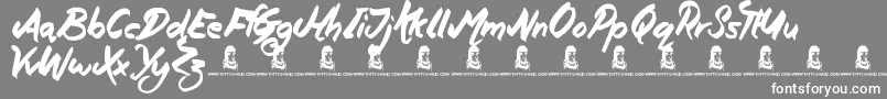 Oily Font – White Fonts on Gray Background