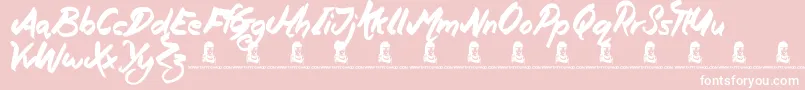 Oily Font – White Fonts on Pink Background