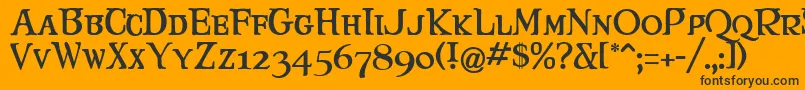 Maryjca Font – Black Fonts on Orange Background