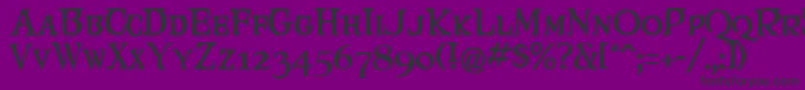 Maryjca Font – Black Fonts on Purple Background