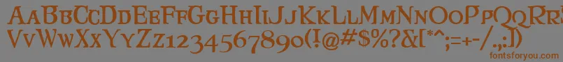Maryjca Font – Brown Fonts on Gray Background