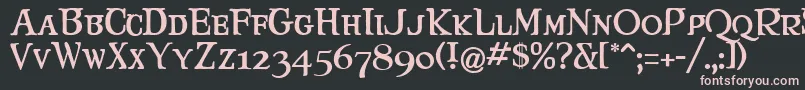 Maryjca Font – Pink Fonts on Black Background