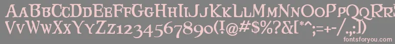 Maryjca Font – Pink Fonts on Gray Background