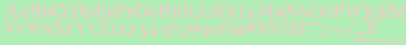 Maryjca Font – Pink Fonts on Green Background