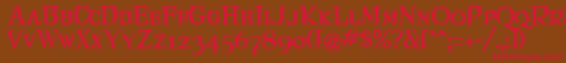 Maryjca Font – Red Fonts on Brown Background