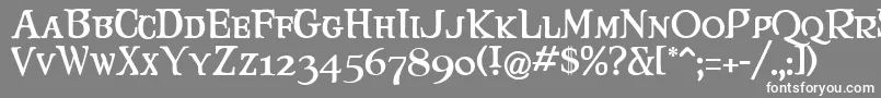 Maryjca Font – White Fonts on Gray Background