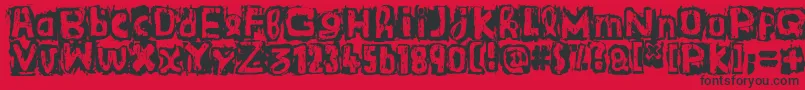 GuignolsBand Font – Black Fonts on Red Background