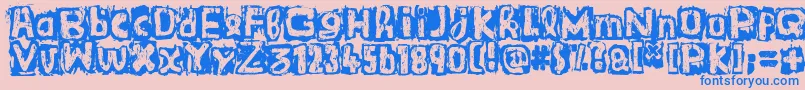 GuignolsBand Font – Blue Fonts on Pink Background