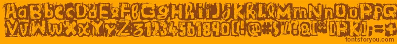GuignolsBand Font – Brown Fonts on Orange Background