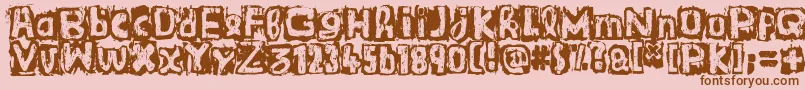 GuignolsBand Font – Brown Fonts on Pink Background
