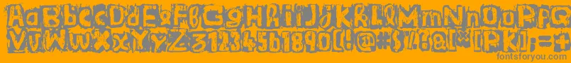 GuignolsBand Font – Gray Fonts on Orange Background