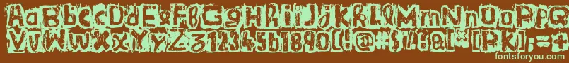 GuignolsBand Font – Green Fonts on Brown Background