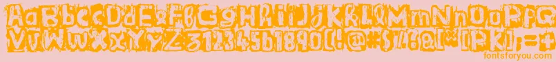 GuignolsBand Font – Orange Fonts on Pink Background
