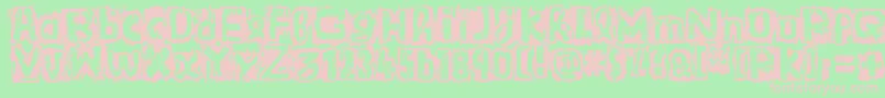 GuignolsBand Font – Pink Fonts on Green Background