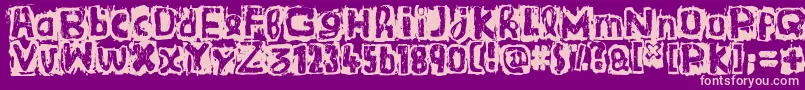GuignolsBand Font – Pink Fonts on Purple Background