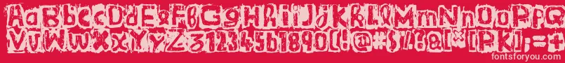 GuignolsBand Font – Pink Fonts on Red Background