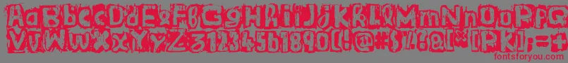 GuignolsBand Font – Red Fonts on Gray Background