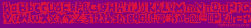 GuignolsBand Font – Red Fonts on Purple Background