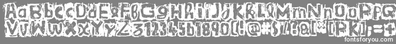 GuignolsBand Font – White Fonts on Gray Background