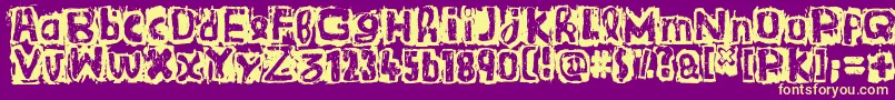 GuignolsBand Font – Yellow Fonts on Purple Background