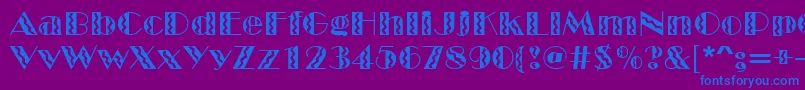 Circus Font – Blue Fonts on Purple Background