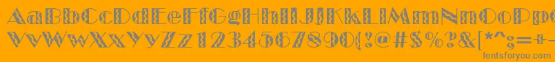 Circus Font – Gray Fonts on Orange Background