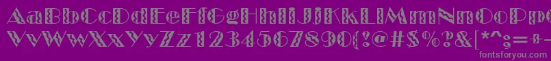 Circus-Schriftart – Graue Schriften auf violettem Hintergrund
