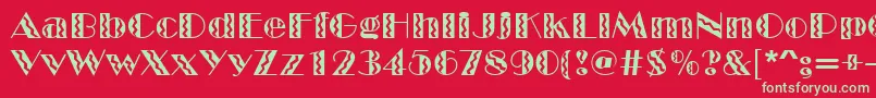 Circus Font – Green Fonts on Red Background