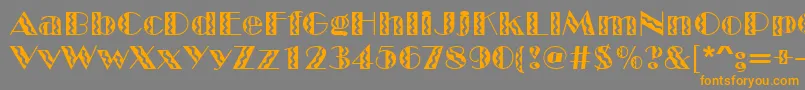 Circus Font – Orange Fonts on Gray Background