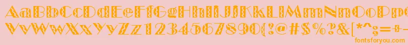 Circus Font – Orange Fonts on Pink Background