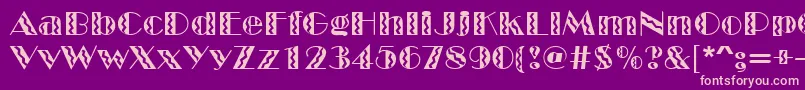 Circus Font – Pink Fonts on Purple Background