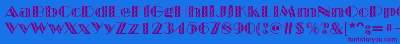 Circus Font – Purple Fonts on Blue Background