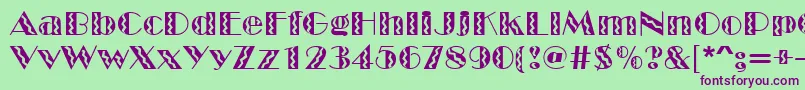 Circus Font – Purple Fonts on Green Background