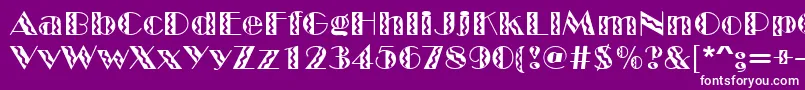 フォントCircus – 紫の背景に白い文字