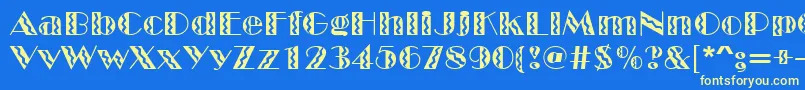 Circus Font – Yellow Fonts on Blue Background